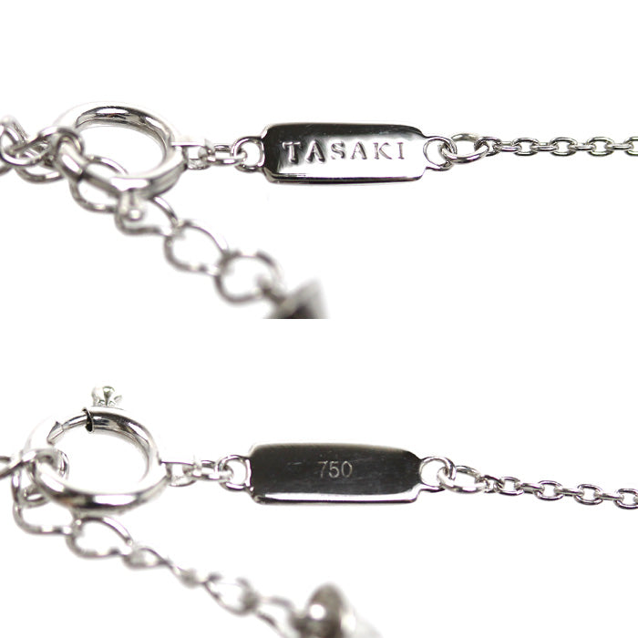 TASAKI タサキ K18WG ホワイトゴールド チャンツ ネックレス P-16676-18KWG アコヤパール約8.5mm ダイヤモンド0.34ct 5.7g 40～45cm レディース【中古】