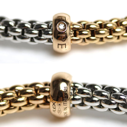 FOPE K18YG イエローゴールド K18WG ホワイトゴールド フォッペ SOLO Flex'it ブレスレット 01M06B2 16.3g Bicolour ユニセックス【中古】
