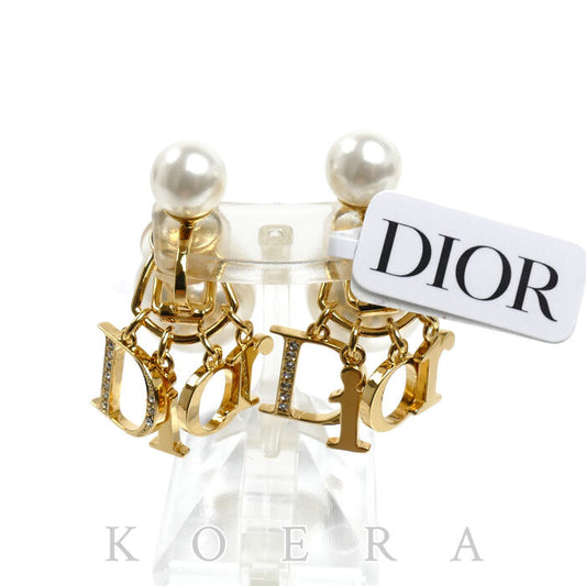 Dior ディオール GP ラインストーン フェイクパール トライバル ディオール クリップイヤリング イヤリング E4734WOMCY_D319 レディース【中古】【美品】