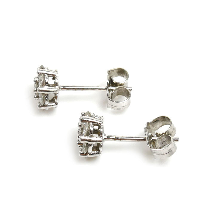 Ponte Vecchio ポンテヴェキオ K18WG ホワイトゴールド ピアス ダイヤモンド0.52ct 1.5g レディース【中古】