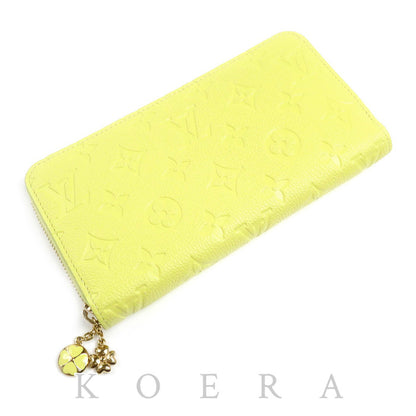 LOUIS VUITTON ルイ・ヴィトン ジッピーウォレット 長財布 モノグラムアンプラント シトラス/ライトブルー M27504 IC 日本限定 レディース【中古】【極美品】