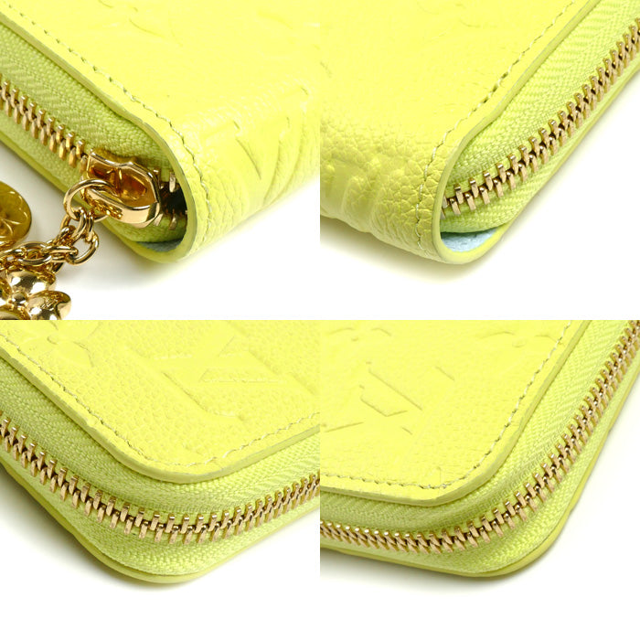 LOUIS VUITTON ルイ・ヴィトン ジッピーウォレット 長財布 モノグラムアンプラント シトラス/ライトブルー M27504 IC 日本限定 レディース【中古】【極美品】