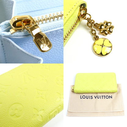 LOUIS VUITTON ルイ・ヴィトン ジッピーウォレット 長財布 モノグラムアンプラント シトラス/ライトブルー M27504 IC 日本限定 レディース【中古】【極美品】