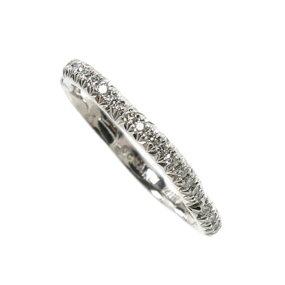 CHANEL シャネル K18WG ホワイトゴールド カメリア フルエタニティ リング・指輪 J3211 ダイヤモンド 7号 47 1.9g レディース【中古】【美品】