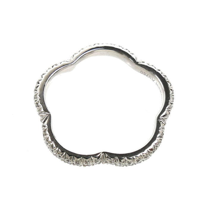 CHANEL シャネル K18WG ホワイトゴールド カメリア フルエタニティ リング・指輪 J3211 ダイヤモンド 7号 47 1.9g レディース【中古】【美品】