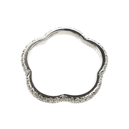 CHANEL シャネル K18WG ホワイトゴールド カメリア フルエタニティ リング・指輪 J3211 ダイヤモンド 7号 47 1.9g レディース【中古】【美品】