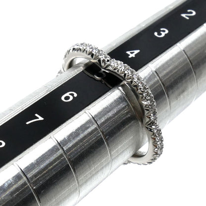 CHANEL シャネル K18WG ホワイトゴールド カメリア フルエタニティ リング・指輪 J3211 ダイヤモンド 7号 47 1.9g レディース【中古】【美品】