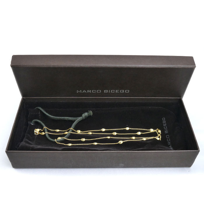 MARCO BICEGO K18YG イエローゴールド マルコビチェゴ SIVIGLIA ネックレス 12.0g 79cm ロング レディース【中古】