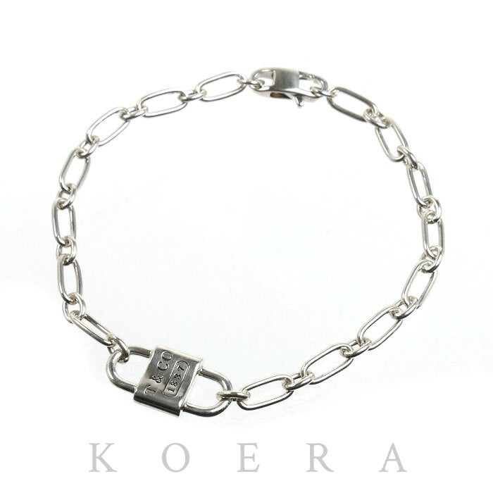 TIFFANY&Co. ティファニー シルバー925 スモール ダブルロック 1837 ブレスレット 73248779 6.3g レディース【中古】