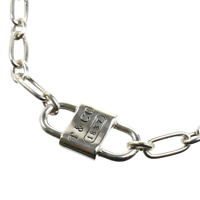 TIFFANY&Co. ティファニー シルバー925 スモール ダブルロック 1837 ブレスレット 73248779 6.3g レディース【中古】