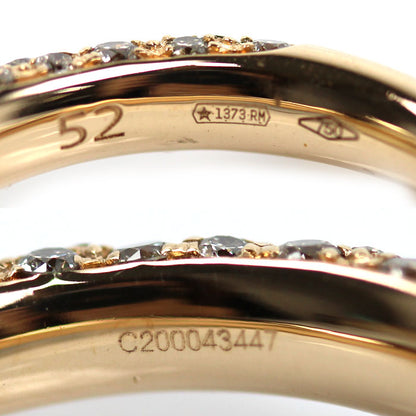 Pomellato ポメラート K18PG ピンクゴールド K18WG ホワイトゴールド ヌード クラシック リング・指輪 PAC0040-O7000-BRCQR ローズクォーツ ダイヤモンド 11号 52 6.7g レディース【中古】【美品】