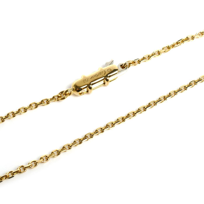 CARTIER カルティエ K18YG イエローゴールド Cハート ネックレス ダイヤモンド 5.3g 39cm レディース【中古】