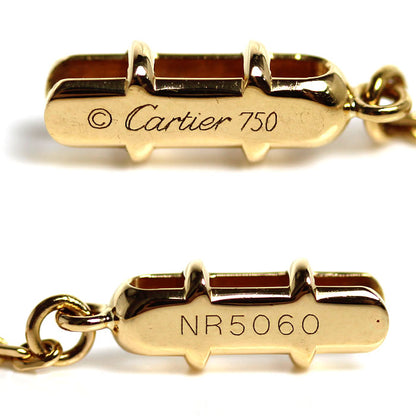 CARTIER カルティエ K18YG イエローゴールド Cハート ネックレス ダイヤモンド 5.3g 39cm レディース【中古】