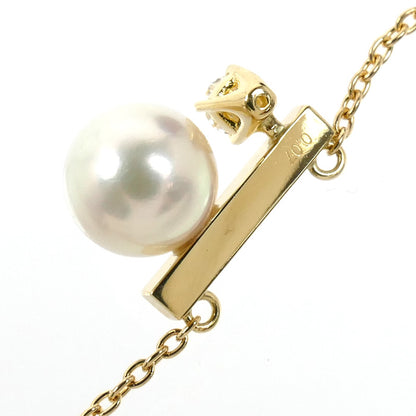 TASAKI タサキ K18YG イエローゴールド プチ バランス パール ネックレス P-16744-18KYG ダイヤモンド0.07ct パール約7.0mm 4.0g 40～45cm レディース【中古】【美品】