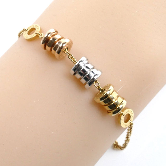 BVLGARI ブルガリ K18YG/PG/WG ビーゼロワン エレメント ブレスレット 10.2g 16/18cm レディース【中古】【美品】