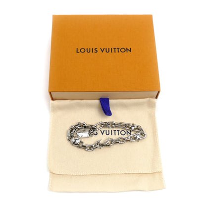 LOUIS VUITTON ルイ・ヴィトン メタル LVモノグラム ラバーズ チェーン ブレスレット M1927L TE0276 L 22.5cm メンズ【中古】