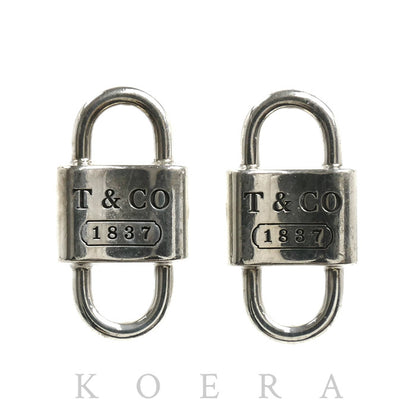 TIFFANY&Co. ティファニー シルバー925 1837スモールダブルロック ピアス 73247683 3.9g レディース【中古】