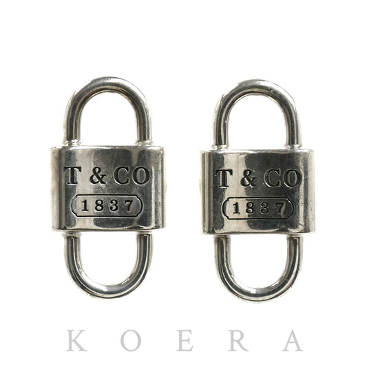TIFFANY&Co. ティファニー シルバー925 1837スモールダブルロック ピアス 73247683 3.9g レディース【中古】