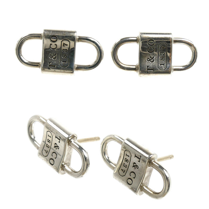 TIFFANY&Co. ティファニー シルバー925 1837スモールダブルロック ピアス 73247683 3.9g レディース【中古】