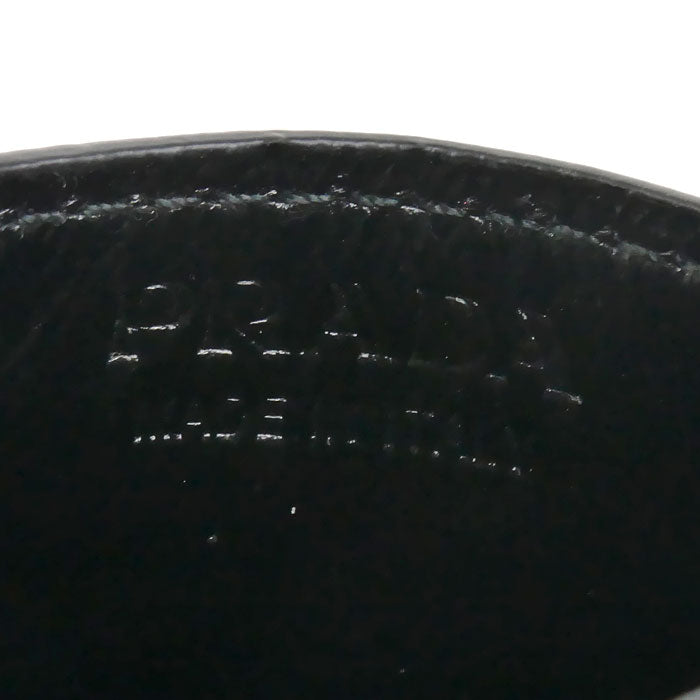 PRADA プラダ ソフトルックス トライアングルロゴ カードケース ブラック 2MC025_2CX7_F0002 メンズ【中古】【美品】