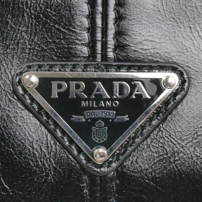 PRADA プラダ ソフトルックス トライアングルロゴ カードケース ブラック 2MC025_2CX7_F0002 メンズ【中古】【美品】