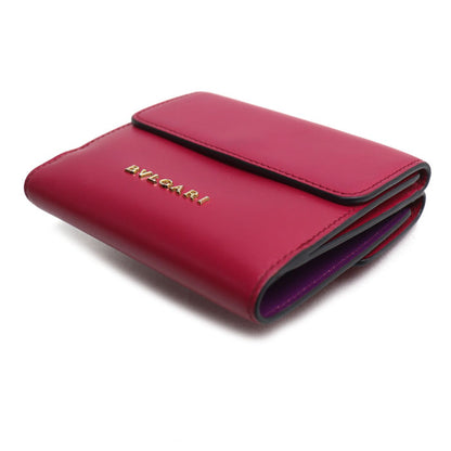 BVLGARI ブルガリ セルペンティ フォーエバー コンパクトウォレット 三つ折り財布 ピンク×パープル 287163 レディース【中古】