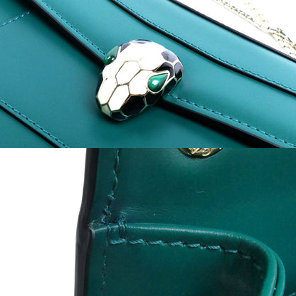 BVLGARI ブルガリ セルペンティ フォーエバー チェーンショルダー ショルダーバッグ グリーン 35362 レディース【中古】【極美品】