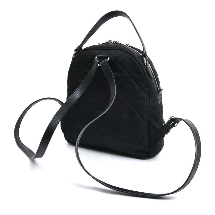PRADA プラダ テスート インプントゥ リュック・デイパック ブラック 1BZ066 2AS3 F0002 レディース【中古】【美品】