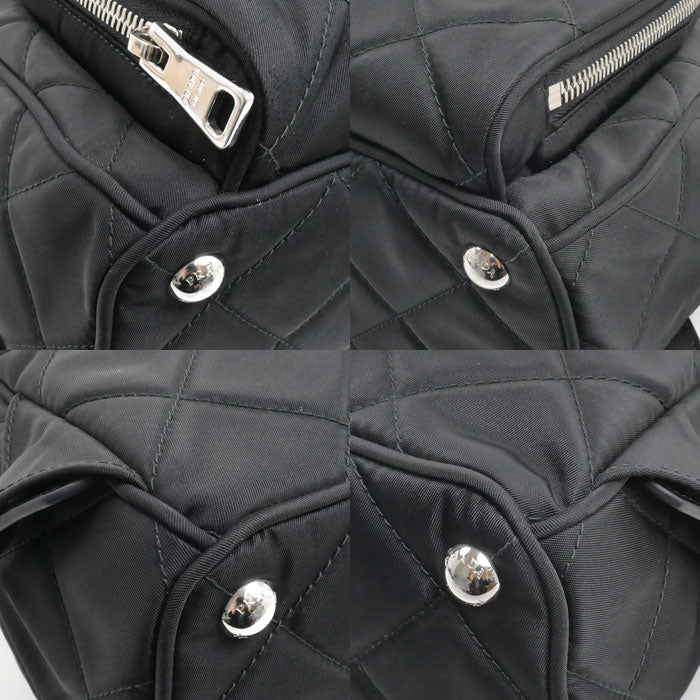 PRADA プラダ テスート インプントゥ リュック・デイパック ブラック 1BZ066 2AS3 F0002 レディース【中古】【美品】