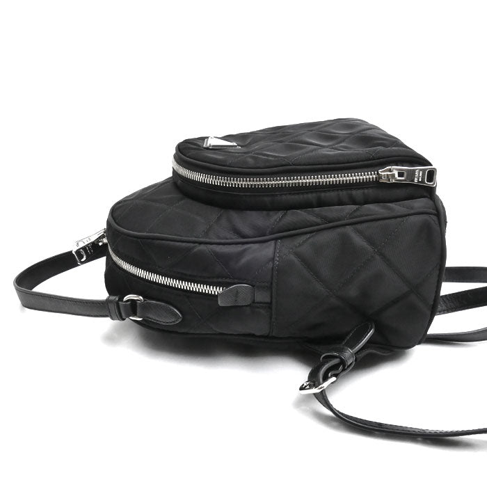 PRADA プラダ テスート インプントゥ リュック・デイパック ブラック 1BZ066 2AS3 F0002 レディース【中古】【美品】