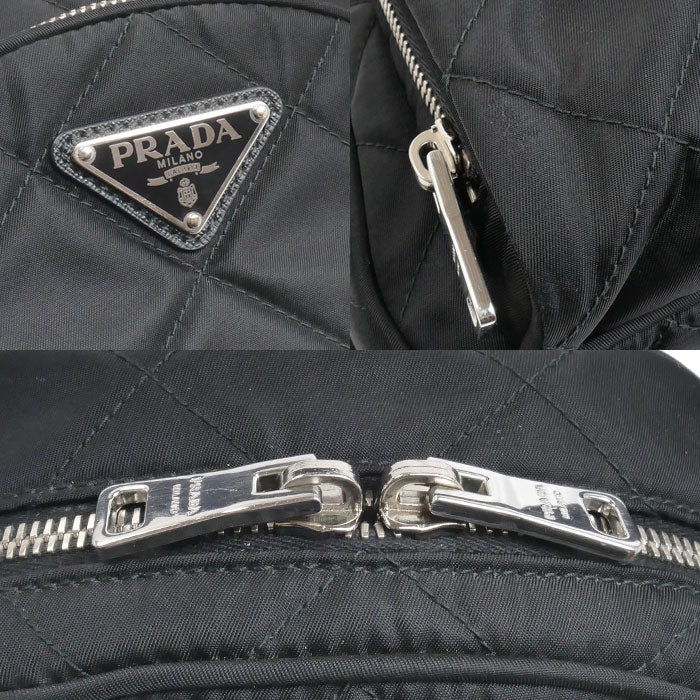 PRADA プラダ テスート インプントゥ リュック・デイパック ブラック 1BZ066 2AS3 F0002 レディース【中古】【美品】