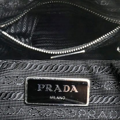 PRADA プラダ テスート インプントゥ リュック・デイパック ブラック 1BZ066 2AS3 F0002 レディース【中古】【美品】