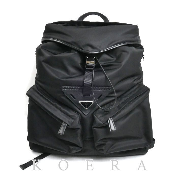 PRADA プラダ テスート Re-Nylon リュック・デイパック ブラック 2VZ108 メンズ【中古】【美品】