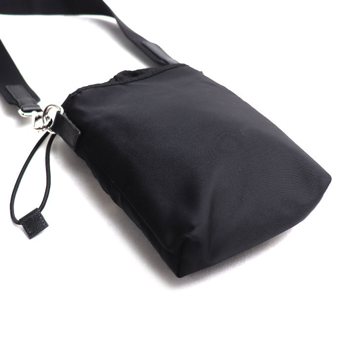 PRADA プラダ テスート Re-Nylon スマートフォンケース ショルダーバッグ ブラック 2ZH155_2DMI_F0002 IC ユニセックス【中古】