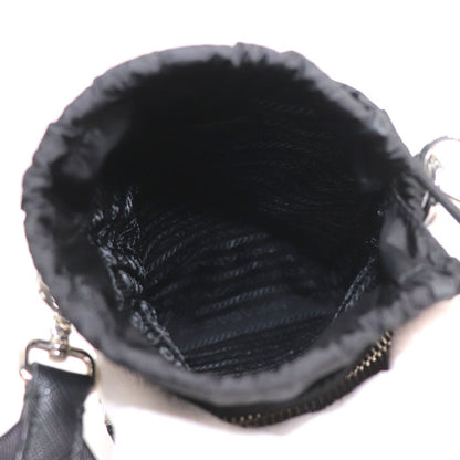 PRADA プラダ テスート Re-Nylon スマートフォンケース ショルダーバッグ ブラック 2ZH155_2DMI_F0002 IC ユニセックス【中古】