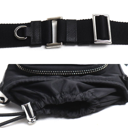 PRADA プラダ テスート Re-Nylon スマートフォンケース ショルダーバッグ ブラック 2ZH155_2DMI_F0002 IC ユニセックス【中古】