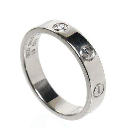 CARTIER カルティエ K18WG ホワイトゴールド ミニラブ 1Pダイヤ リング・指輪 B4050551 ダイヤモンド 11号 51 4.6g レディース【中古】