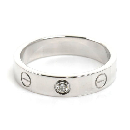 CARTIER カルティエ K18WG ホワイトゴールド ミニラブ 1Pダイヤ リング・指輪 B4050551 ダイヤモンド 11号 51 4.6g レディース【中古】