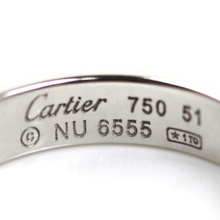 CARTIER カルティエ K18WG ホワイトゴールド ミニラブ 1Pダイヤ リング・指輪 B4050551 ダイヤモンド 11号 51 4.6g レディース【中古】