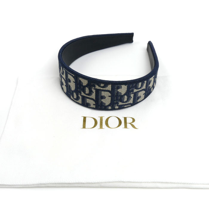 Dior ディオール コットン ポリエステル ポリプロレン カチューシャ オブリーク ヘアアクセサリー 34HBO988X131 レディース【中古】【美品】