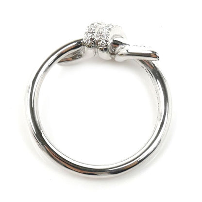 TIFFANY&Co. ティファニー K18WG ホワイトゴールド ノット リング・指輪 70302772 ダイヤモンド 10号 3.7g レディース【中古】【美品】