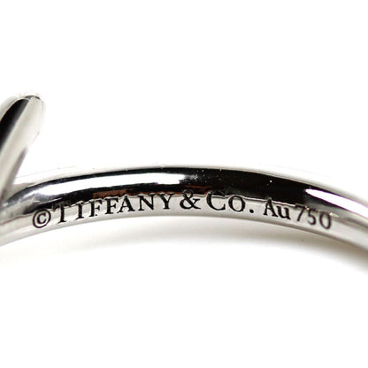 TIFFANY&Co. ティファニー K18WG ホワイトゴールド ノット リング・指輪 70302772 ダイヤモンド 10号 3.7g レディース【中古】【美品】