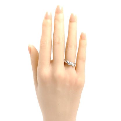 TIFFANY&Co. ティファニー K18WG ホワイトゴールド ノット リング・指輪 70302772 ダイヤモンド 10号 3.7g レディース【中古】【美品】