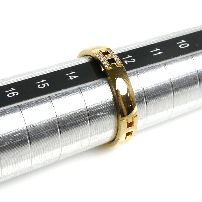 HERMES エルメス K18YG イエローゴールド ヘラクレス リング・指輪 ダイヤモンド 12.5号 53 4.0g レディース【中古】【美品】