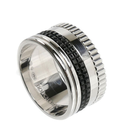 Boucheron ブシュロン K18WG ホワイトゴールド キャトル ブラック ラージ リング・指輪 JRG01789 20号 60 15.0g メンズ【中古】【美品】