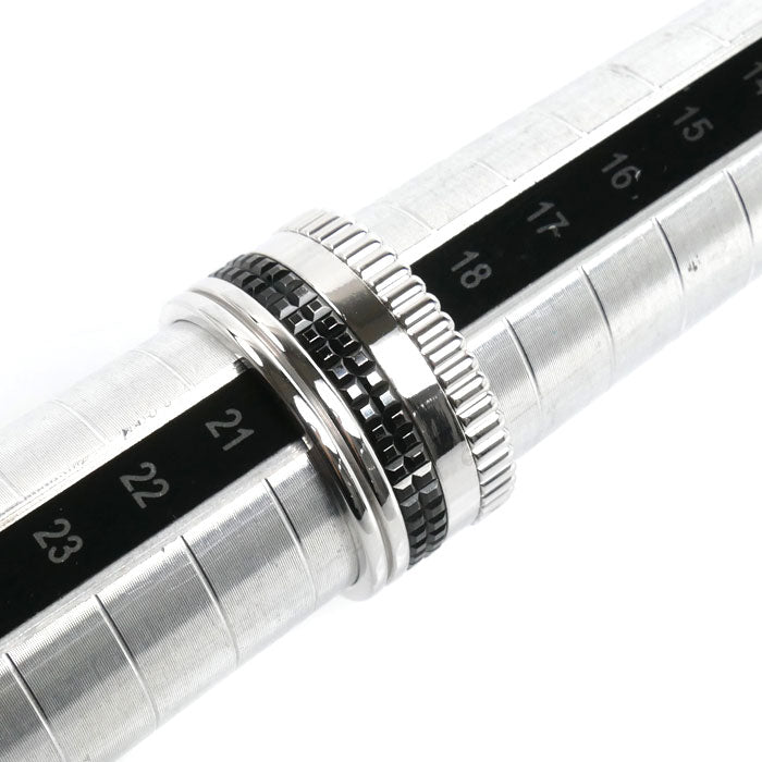 Boucheron ブシュロン K18WG ホワイトゴールド キャトル ブラック ラージ リング・指輪 JRG01789 20号 60 15.0g メンズ【中古】【美品】