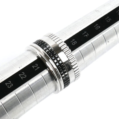 Boucheron ブシュロン K18WG ホワイトゴールド キャトル ブラック ラージ リング・指輪 JRG01789 20号 60 15.0g メンズ【中古】【美品】