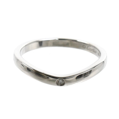 CARTIER カルティエ Pt950プラチナ バレリーナ カーブ ウェディング 3Pダイヤ リング・指輪 B4092951 ダイヤモンド 11号 51 3.3g レディース【中古】【美品】