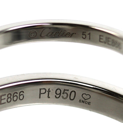 CARTIER カルティエ Pt950プラチナ バレリーナ カーブ ウェディング 3Pダイヤ リング・指輪 B4092951 ダイヤモンド 11号 51 3.3g レディース【中古】【美品】