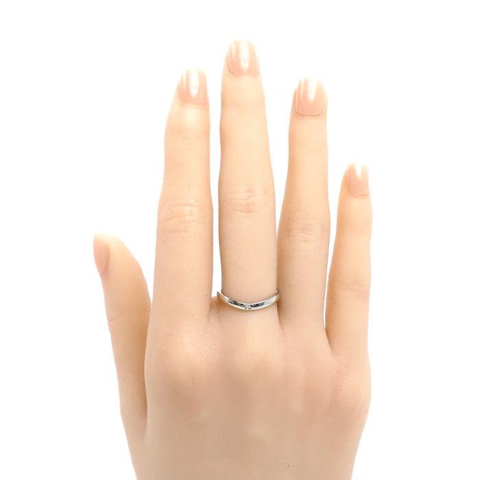 CARTIER カルティエ Pt950プラチナ バレリーナ カーブ ウェディング 3Pダイヤ リング・指輪 B4092951 ダイヤモンド 11号 51 3.3g レディース【中古】【美品】